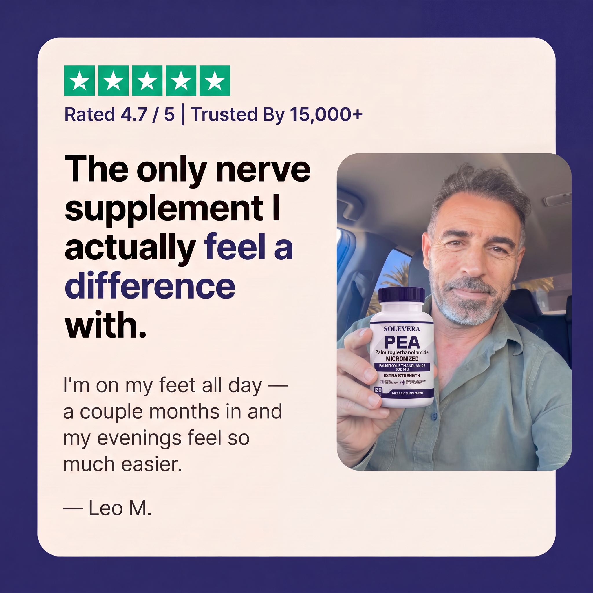 PEA 600mg with Luteolin – Nerve Comfort Support Softgels